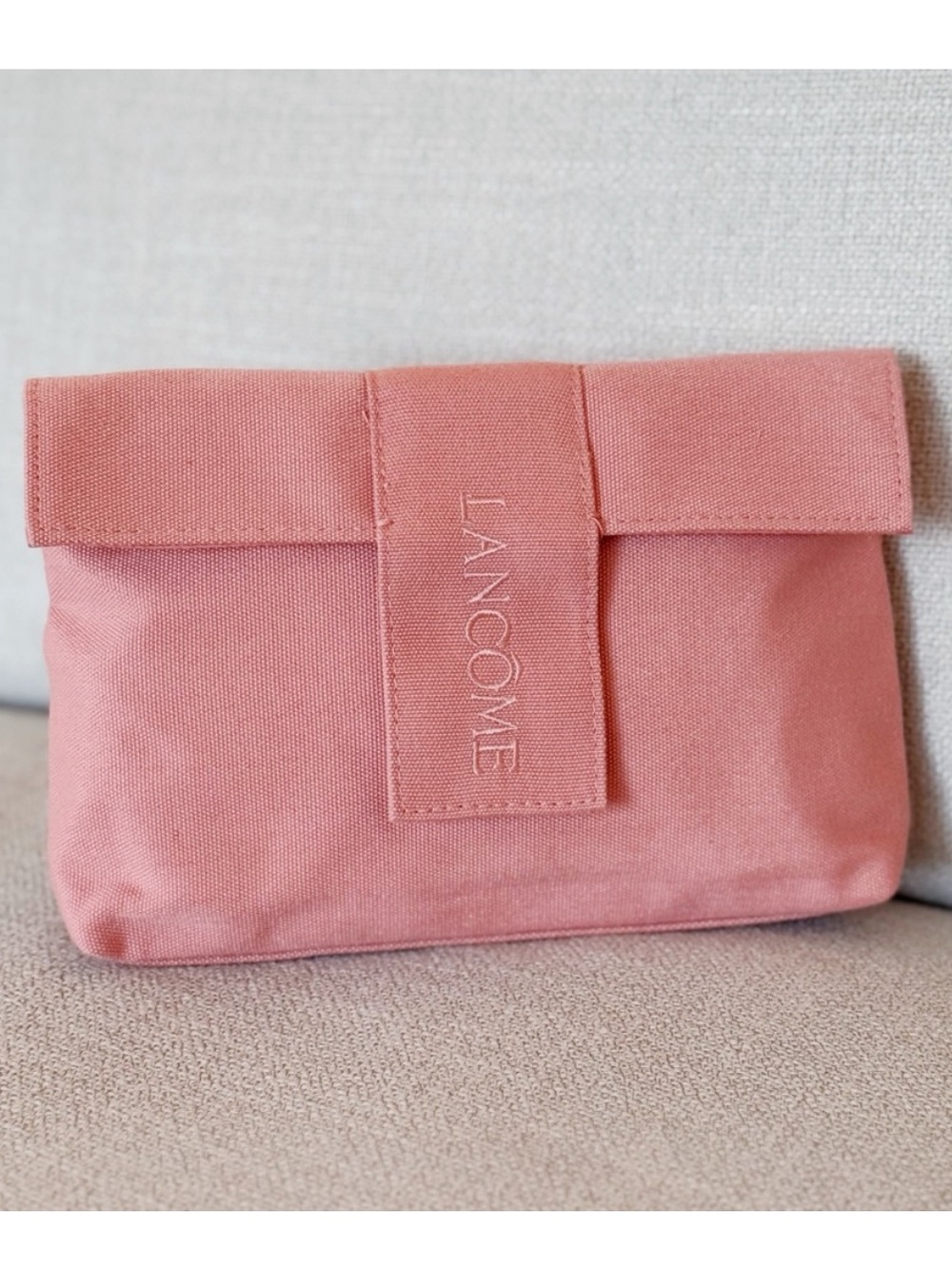 💋Lancôme Pink Canvas Cosmetic Case
